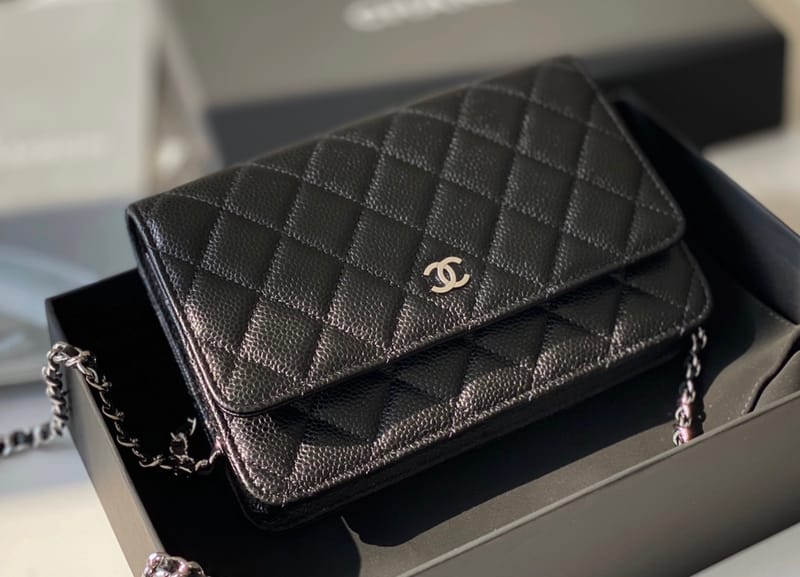 Chanel woc 12 × 19 × 4 cm 白色浅金扣-6837