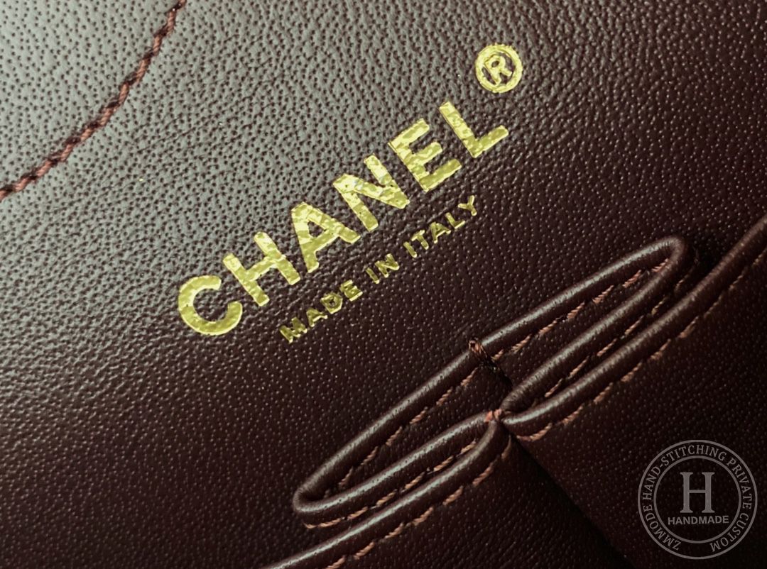 Chanel 2.55 28CM 牛皮 黑色古金扣