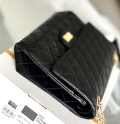 Chanel 2.55 28CM 牛皮 灰色古金扣-7395