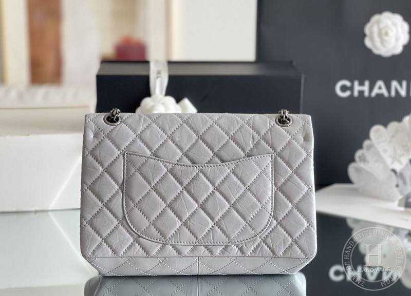 Chanel 2.55 28CM 牛皮 古银金扣-2878