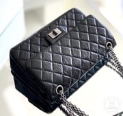 Chanel 2.55 24CM 牛皮 黑色亮金扣-8932