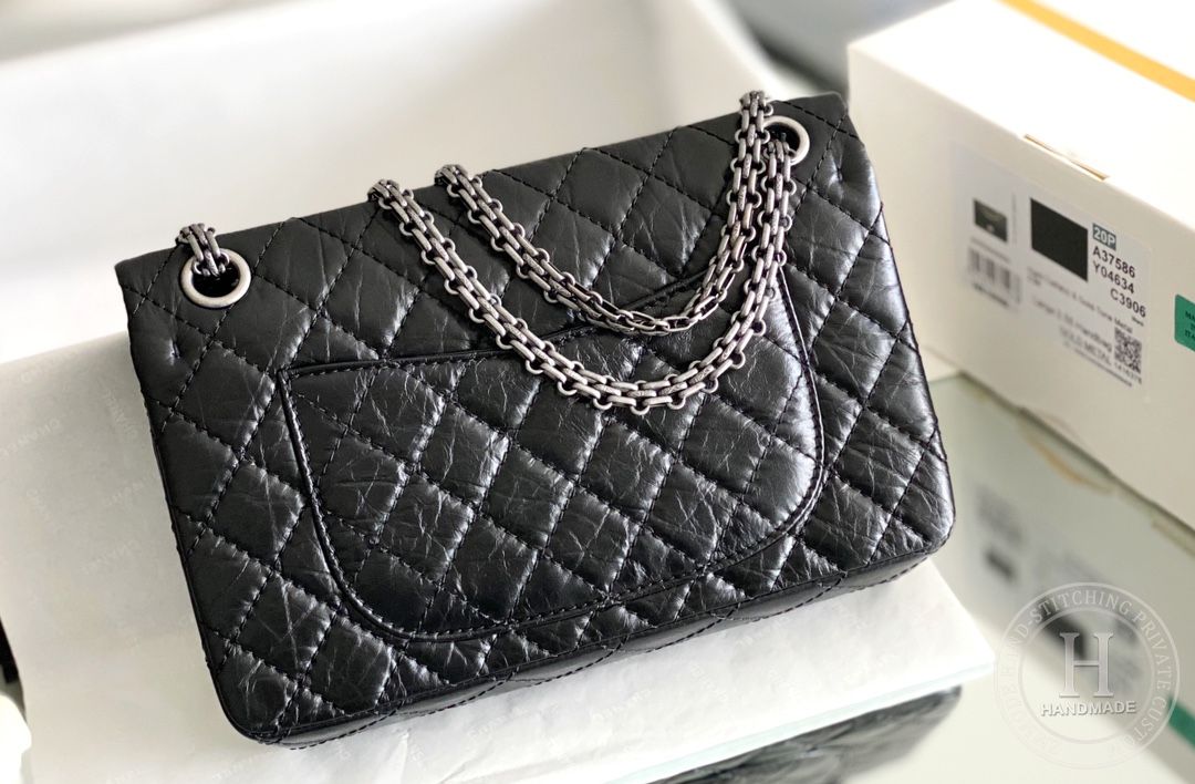 Chanel 2.55 24CM 牛皮 黑色古银扣 Chanel 2.55 24CM 牛皮 黑色古银扣