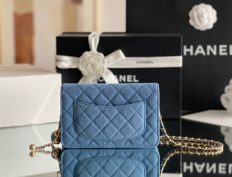Chanel woc 12 × 19 × 4 cm 白色浅金扣-5320