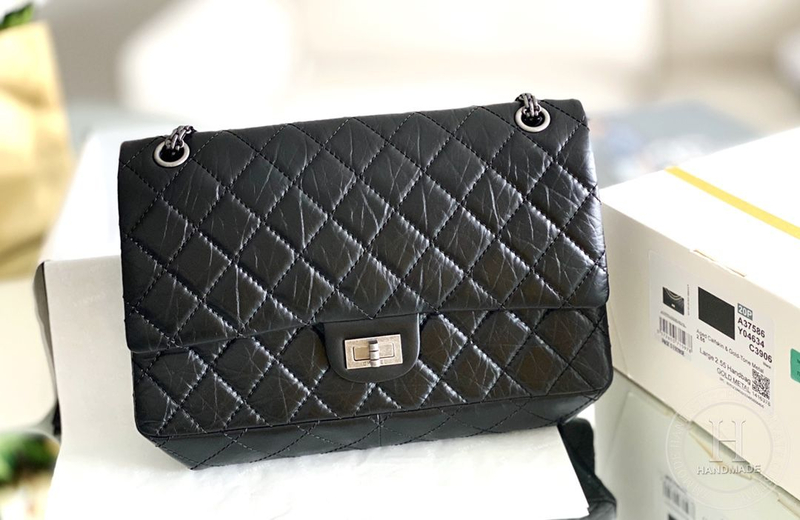 Chanel 2.55 28CM 牛皮 灰色古银扣-6931