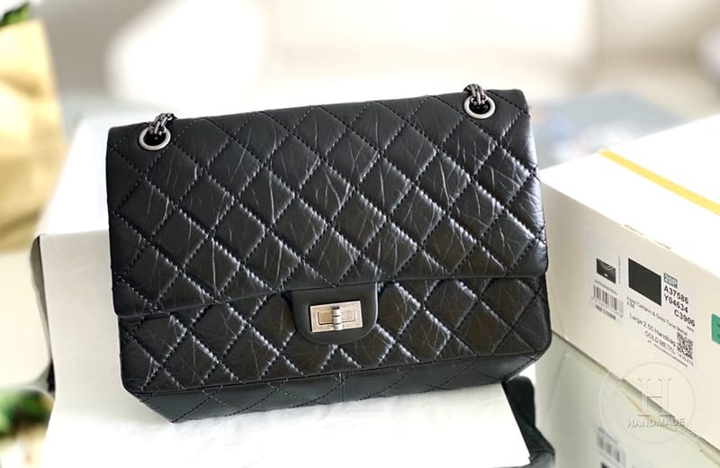 Chanel 2.55 28CM 牛皮 灰色古银扣-6931