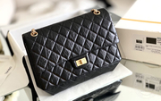 Chanel 2.55 28CM 牛皮 灰色古金扣-7395