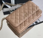 Chanel woc 12 × 19 × 4 cm 灰色浅金扣-3063