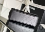 CLASSIC FLAP 12× 20 × 6 cm ZP羊皮 LEATHER 雾霾蓝银扣-4759