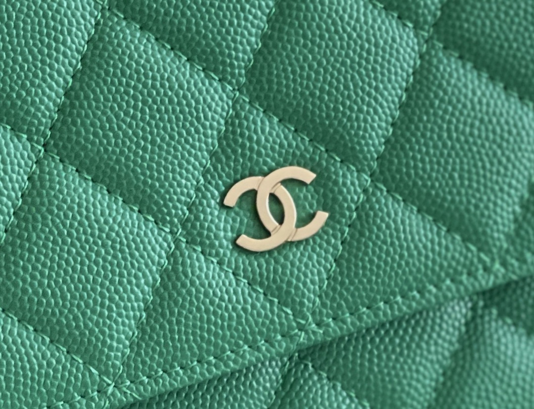 Chanel woc 12 × 19 × 4 cm 绿色浅金扣