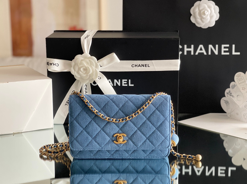 Chanel woc 12 × 19 × 4 cm 白色浅金扣-5320