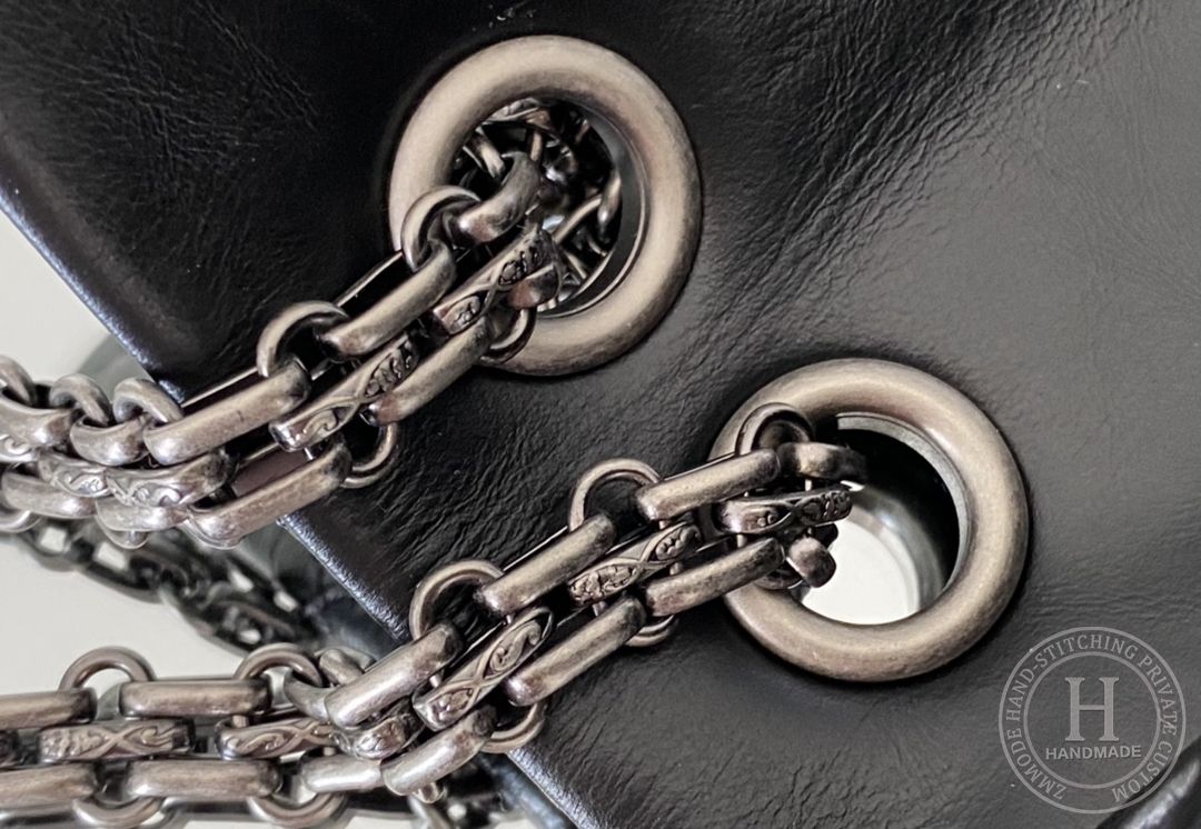 Chanel 2.55 mini 15.5 × 20× 6 cm 黑色单盖头 银扣
