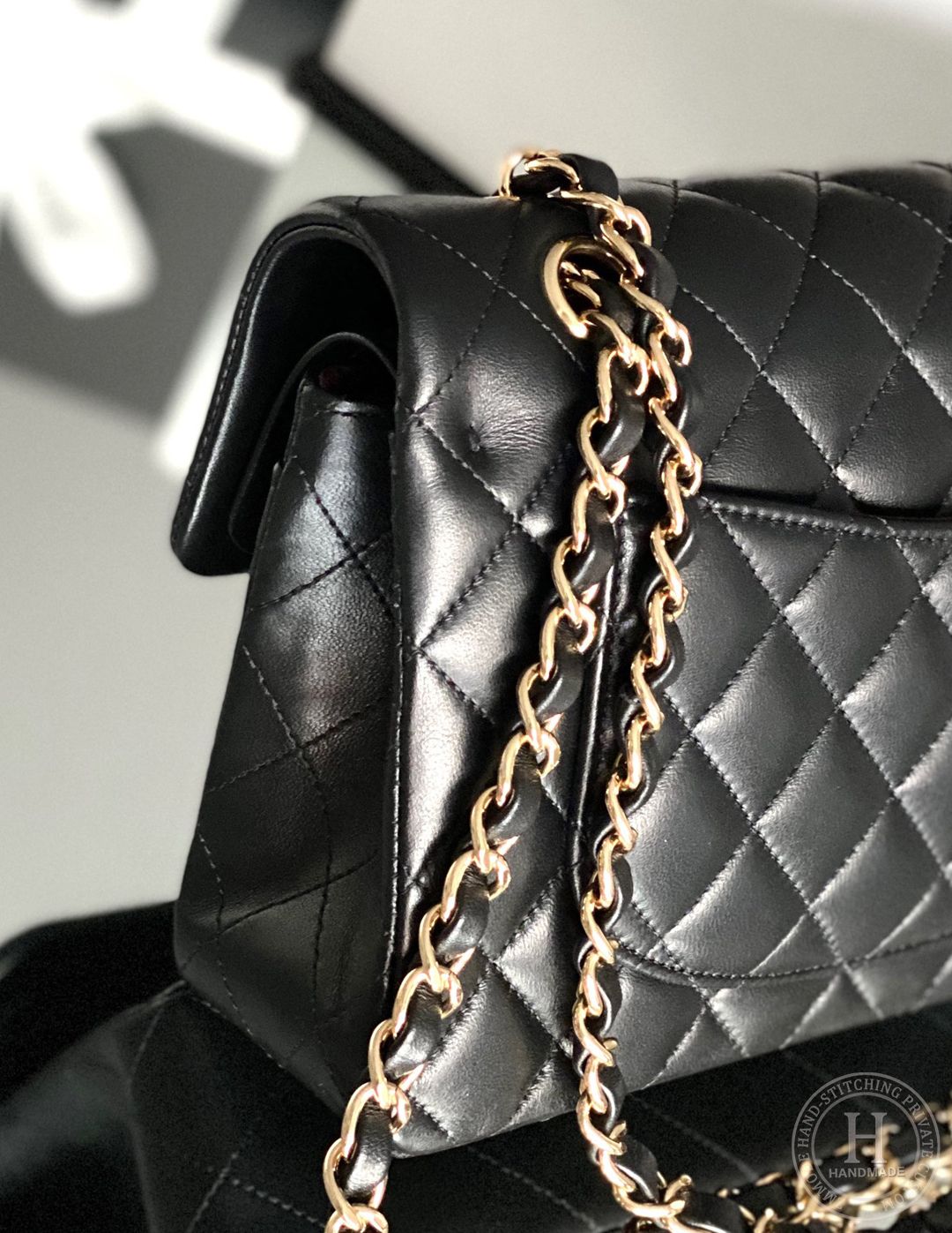 CLASSIC FLAP 23× 14.5 × 6 cm GR羊皮LEATHER 黑色金扣 CLASSIC FLAP 23× 14.5 × 6 cm GR羊皮LEATHER 黑色金扣