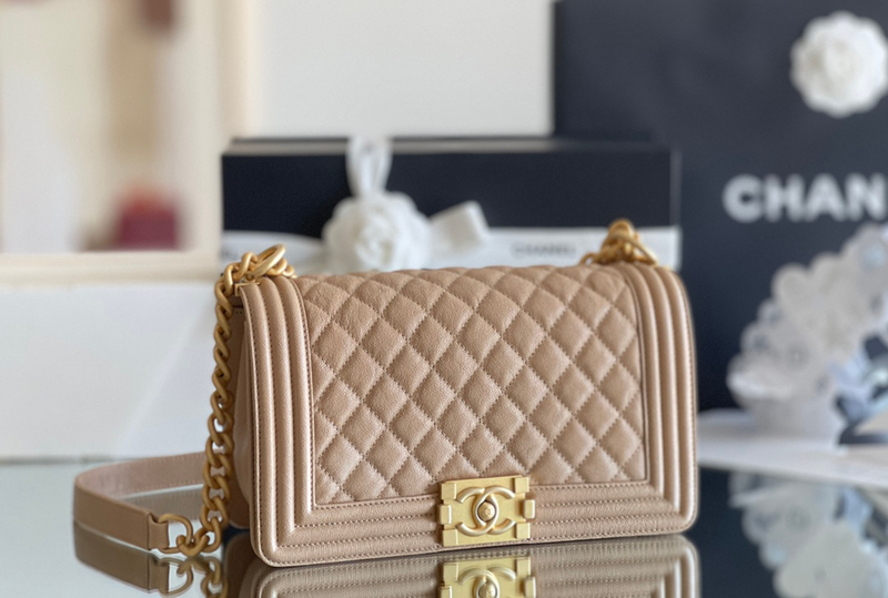 Chanel Leboy-25× 14.5×8cm V纹Red 浅金扣-3053