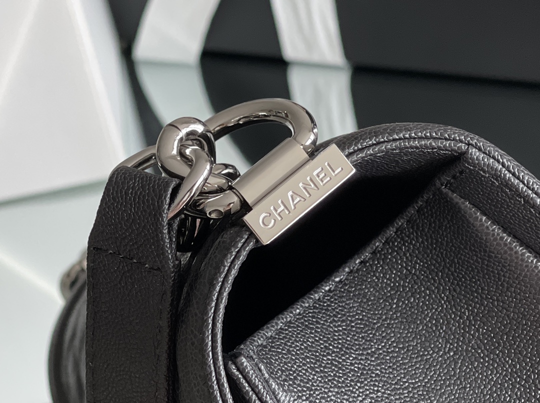 Chanel Leboy-25× 14.5×8cm 炭灰亮银扣 Chanel Leboy-25× 14.5×8cm 炭灰亮银扣