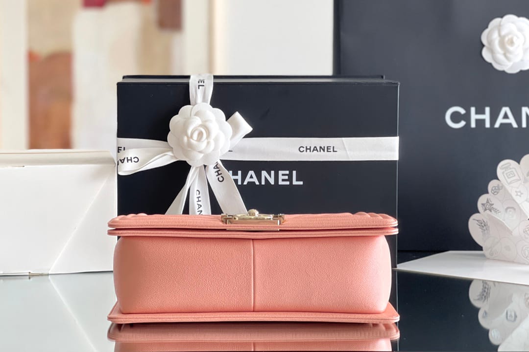 Chanel Leboy-25× 14.5×8cm V纹BLACK浅金扣-5504