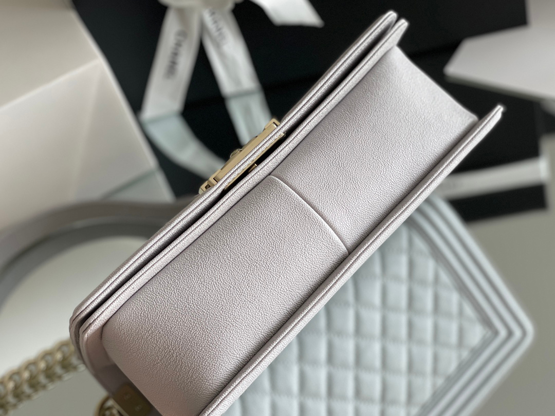 Chanel Leboy-25× 14.5×8cm 碳灰亮银扣-7330
