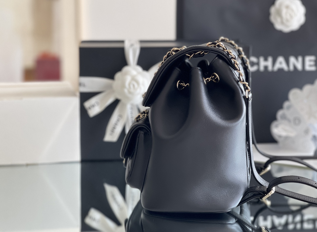 Chanel Duma 25× 22×18cm black