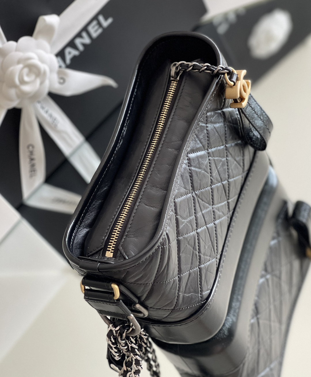 Chanel Gabrielle Hobo Bag 15× 20 × 8 cm BLACK Chanel Gabrielle Hobo Bag 15× 20 × 8 cm BLACK