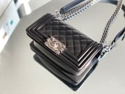 Chanel Leboy 20× 12×8cm V纹Black 磨砂金扣-1499