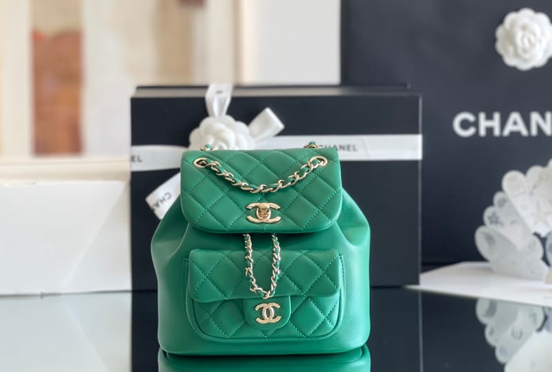 Chanel Duma 18× 18×11cm Green