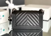 Chanel Leboy 25×14.5×8cm V纹Black 银扣-0644