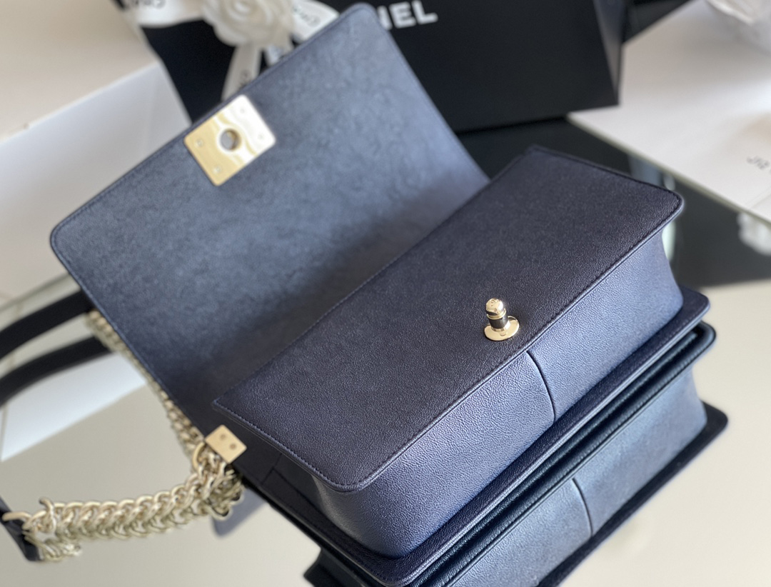 Chanel Leboy-25× 14.5×8cm 湖水绿复古金扣-8838 Chanel Leboy-25× 14.5×8cm 湖水绿复古金扣-8838