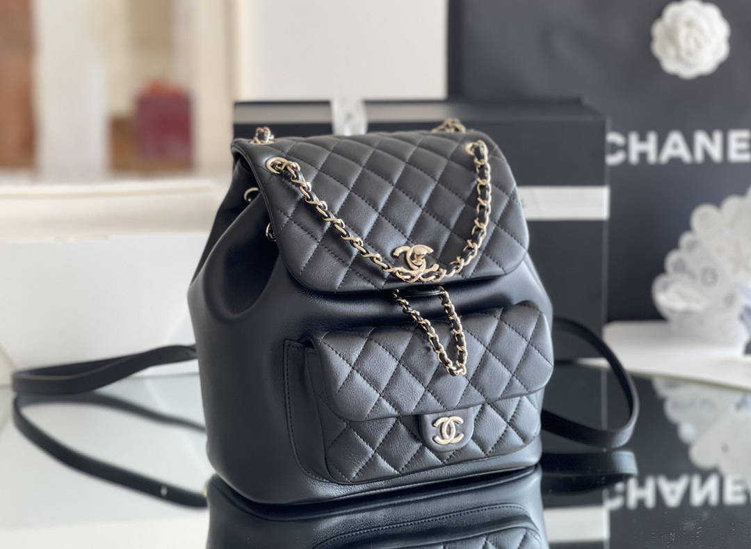 Chanel Duma 25× 22×18cm black