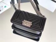 Chanel Leboy 20× 12×8cm V纹Black-0470