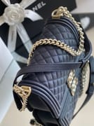 Chanel Leboy-25× 14.5×8cm 湖水绿复古金扣-8838