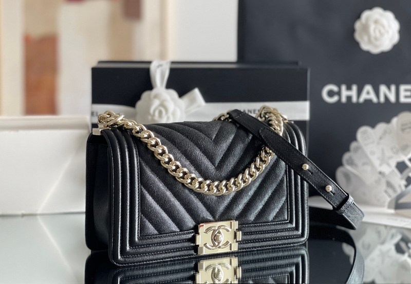 Chanel Leboy-25× 14.5×8cm 小鸡黄浅金扣-4367