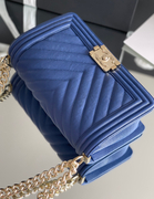 Chanel Leboy-25× 14.5×8cm 肉粉色V纹浅金扣-5928