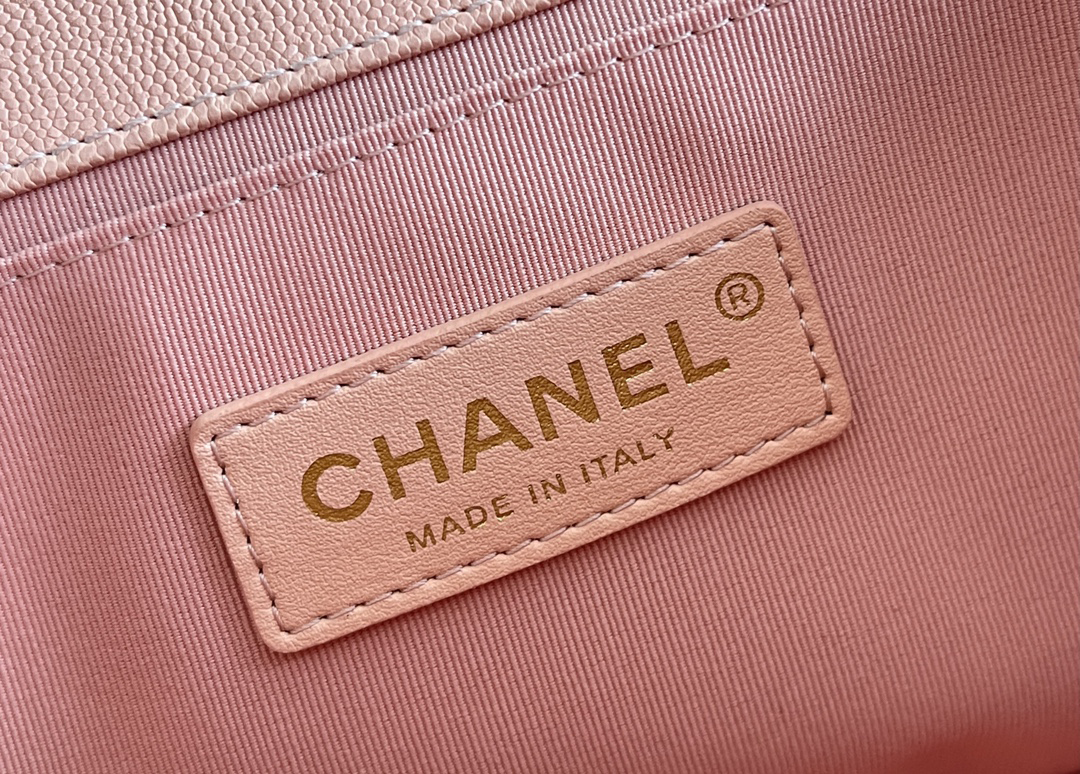 Chanel Leboy-25× 14.5×8cm 肉粉色V纹浅金扣 Chanel Leboy-25× 14.5×8cm 肉粉色V纹浅金扣