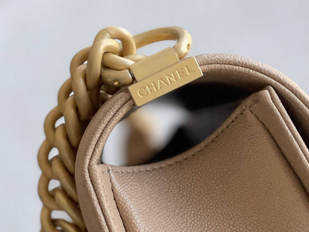 Chanel Leboy-25× 14.5×8cm Apricot 浅金扣