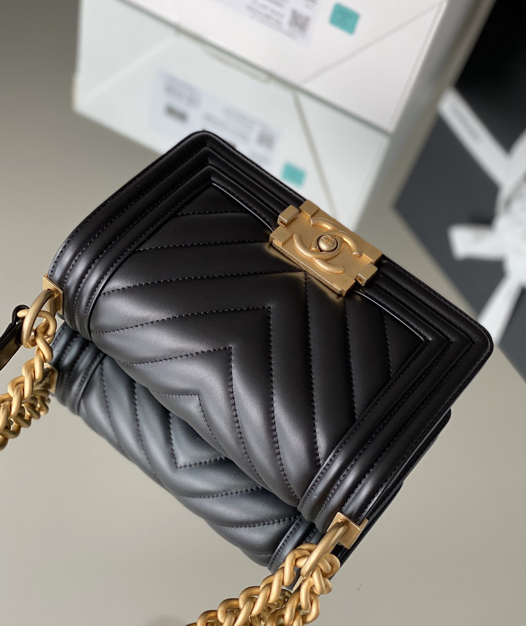 Chanel Leboy 20× 12×8cm V纹Black Chanel Leboy 20× 12×8cm V纹Black