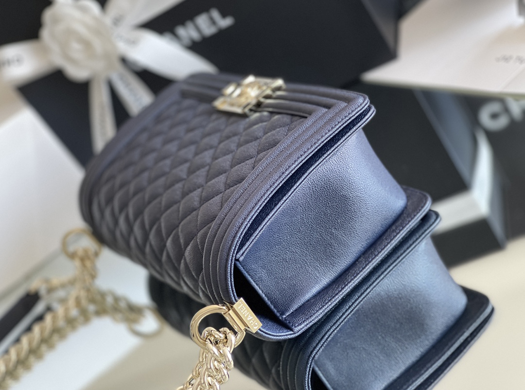 Chanel Leboy-25× 14.5×8cm 湖水绿复古金扣-8838 Chanel Leboy-25× 14.5×8cm 湖水绿复古金扣-8838