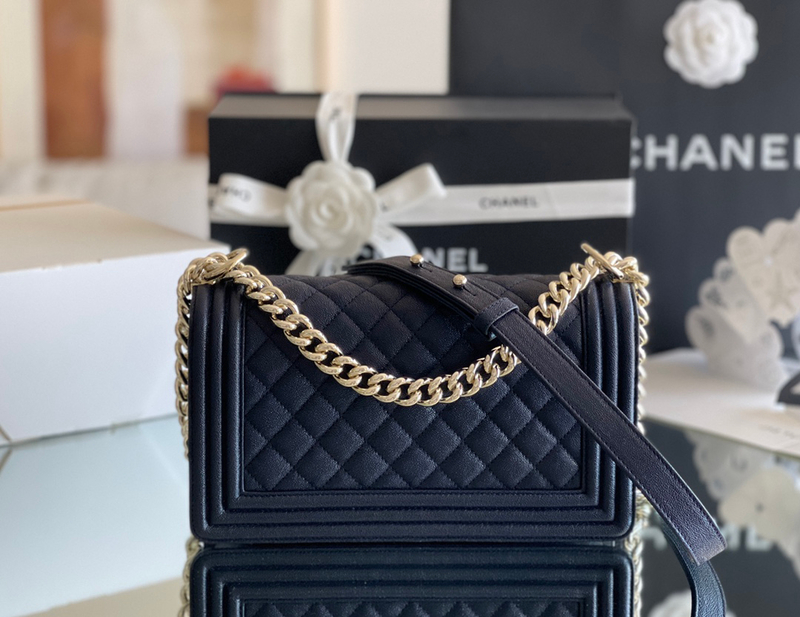 Chanel Leboy-25× 14.5×8cm 湖水绿复古金扣-8838