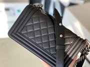 Chanel Leboy 20× 12×8cm V纹Black 磨砂金扣-1499