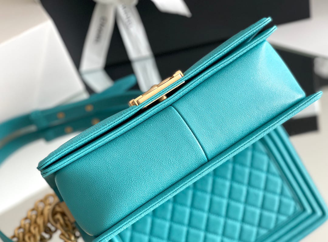 Chanel Leboy-25× 14.5×8cm 冰川灰浅金扣-7982