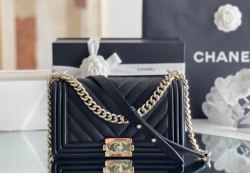 Chanel Leboy-25× 14.5×8cm 小鸡黄浅金扣-4367