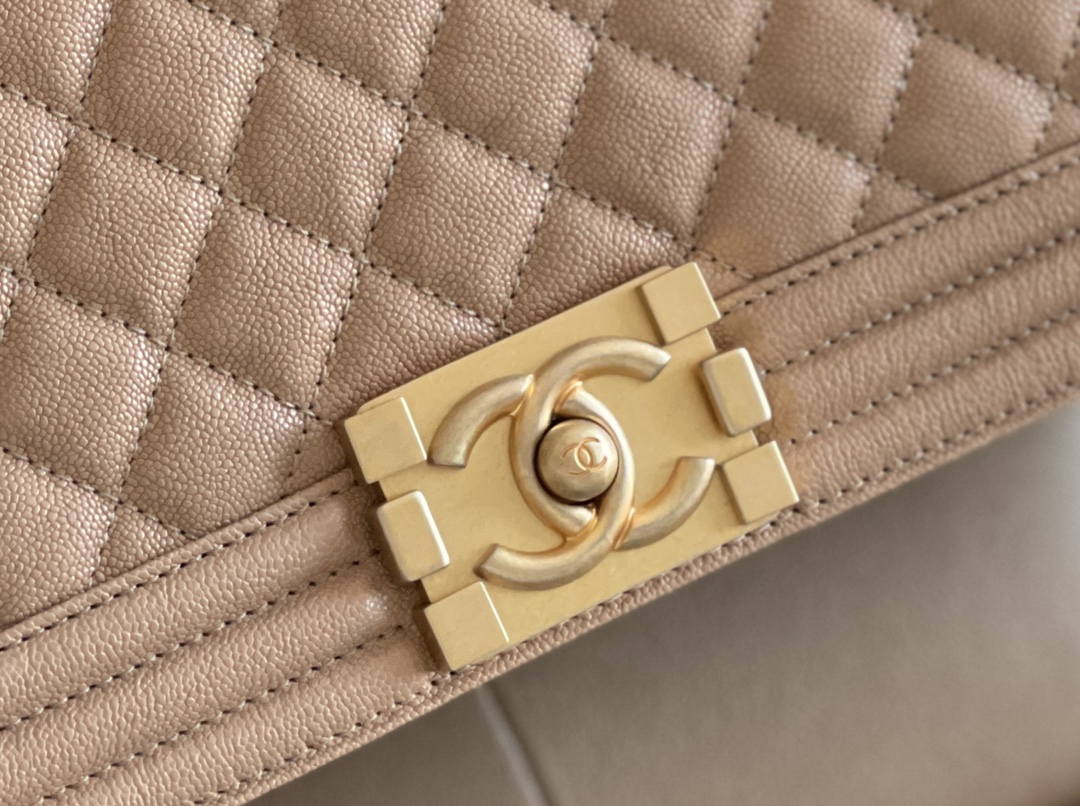 Chanel Leboy-25× 14.5×8cm Apricot 浅金扣