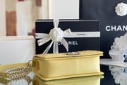 Chanel Leboy-25× 14.5×8cm Apricot 浅金扣-3647