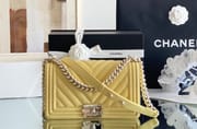 Chanel Leboy-25× 14.5×8cm Apricot 浅金扣-3647