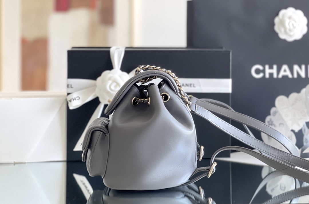 Chanel Duma 18× 18×11cm Grey Chanel Duma 18× 18×11cm Grey