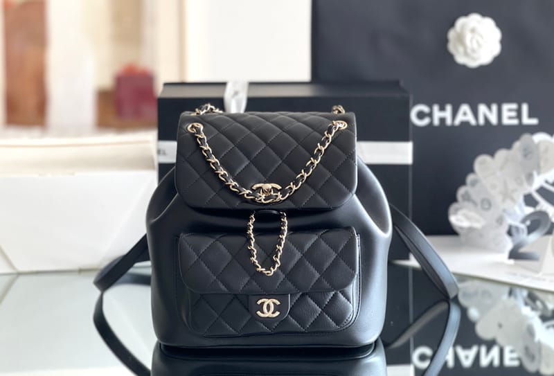Chanel Duma 25× 22×18cm black