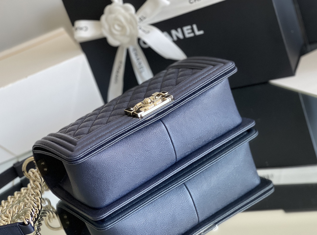 Chanel Leboy-25× 14.5×8cm 湖水绿复古金扣-8838 Chanel Leboy-25× 14.5×8cm 湖水绿复古金扣-8838