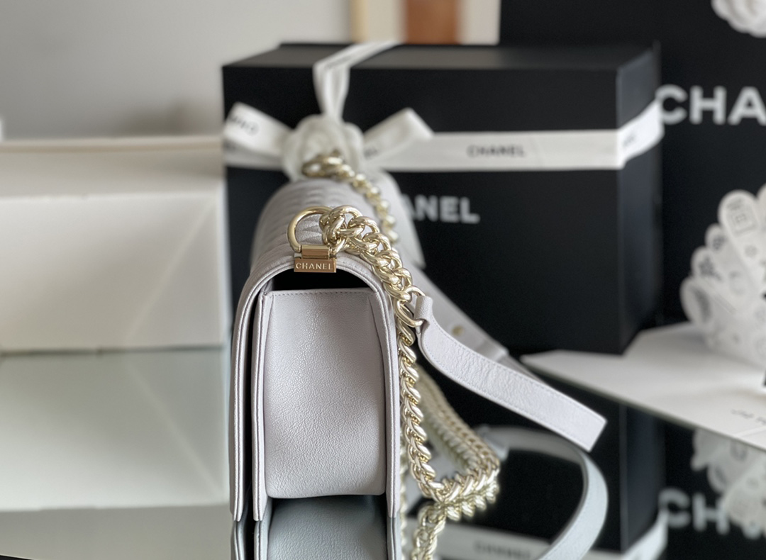 Chanel Leboy-25× 14.5×8cm 冰川灰浅金扣 Chanel Leboy-25× 14.5×8cm 冰川灰浅金扣