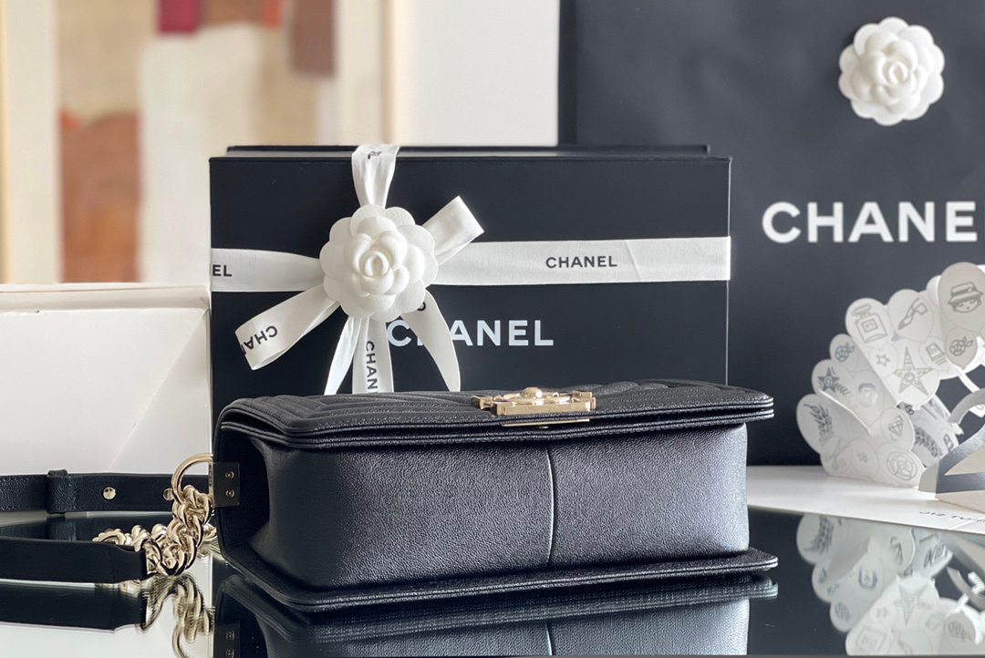 Chanel Leboy-25× 14.5×8cm 小鸡黄浅金扣-4367