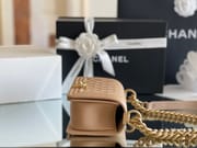 Chanel leboy 20× 12×7cm 酒红色砂金扣-7072