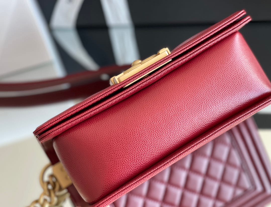 Chanel leboy 20× 12×7cm 焦糖色砂金扣-6897