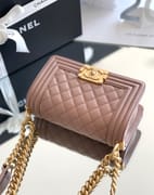 Chanel leboy 20× 12×7cm 松石绿砂金扣-6650